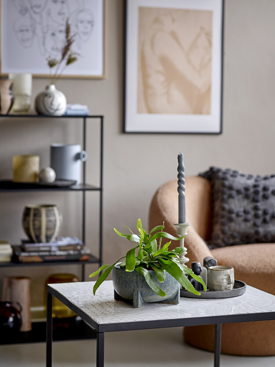 Bloomingville - Adiva Pude - Grå - Bomuld - 45X45 Cm