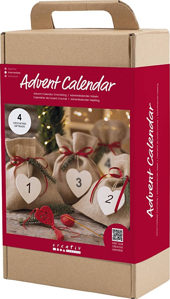 Kreativ Adventskalender - Hækling Diy - 4 Gaver