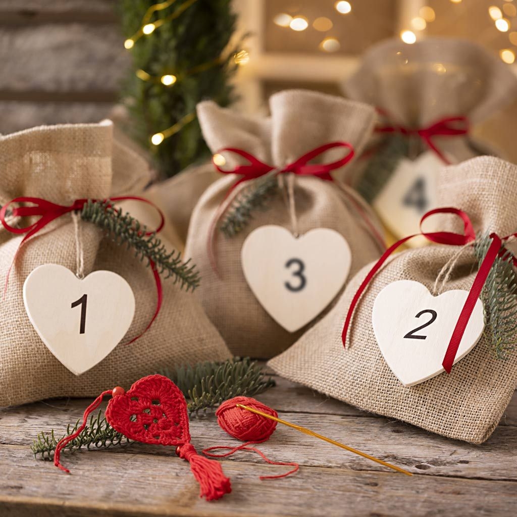 Kreativ Adventskalender - Hækling Diy - 4 Gaver