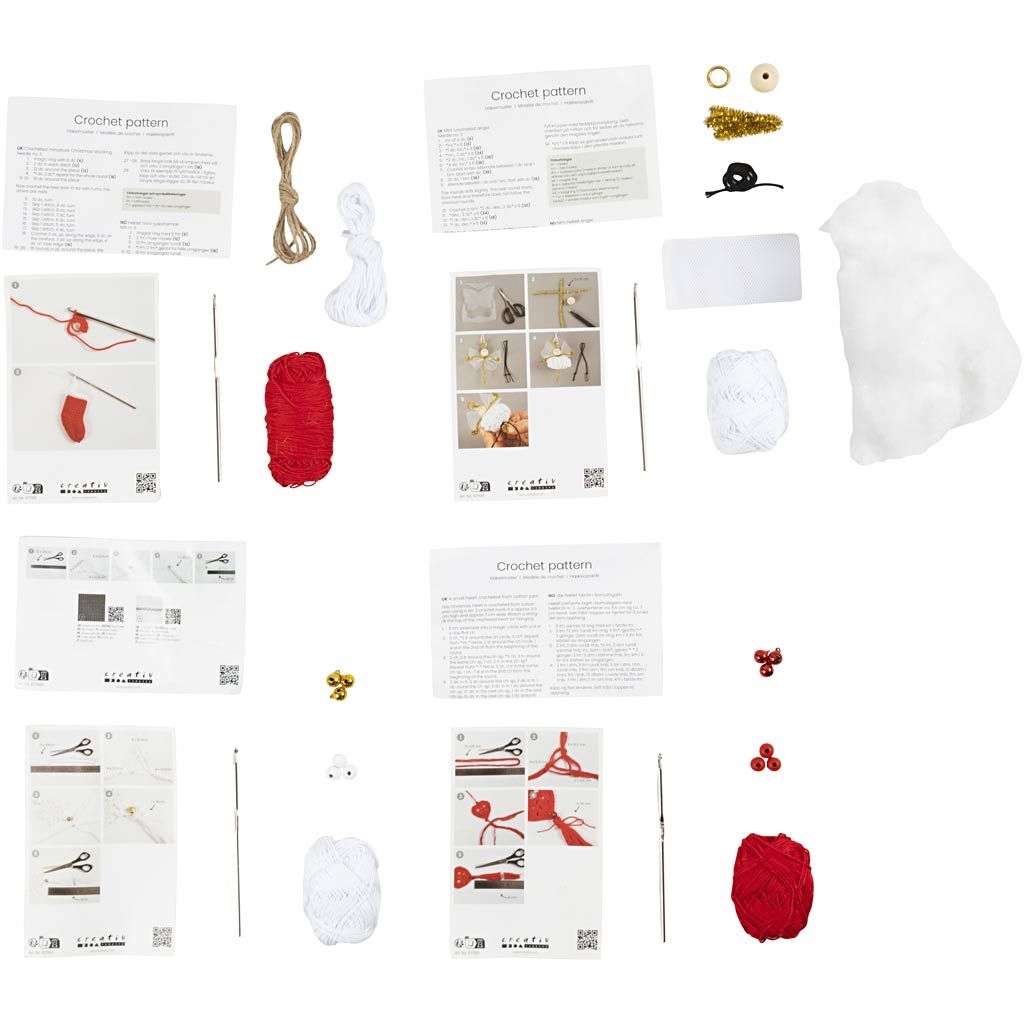 Kreativ Adventskalender - Hækling Diy - 4 Gaver