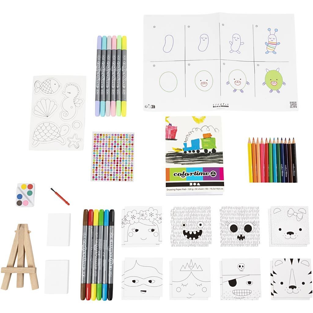 Kreativ Adventskalender - Tegne Diy - 4 Gaver