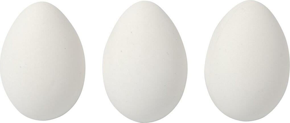 Æg - H 6 Cm - Hvid - 12 Stk