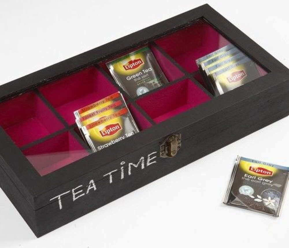 Æske Med Glaslåg - Str 32X16X6 Cm - 1 Stk