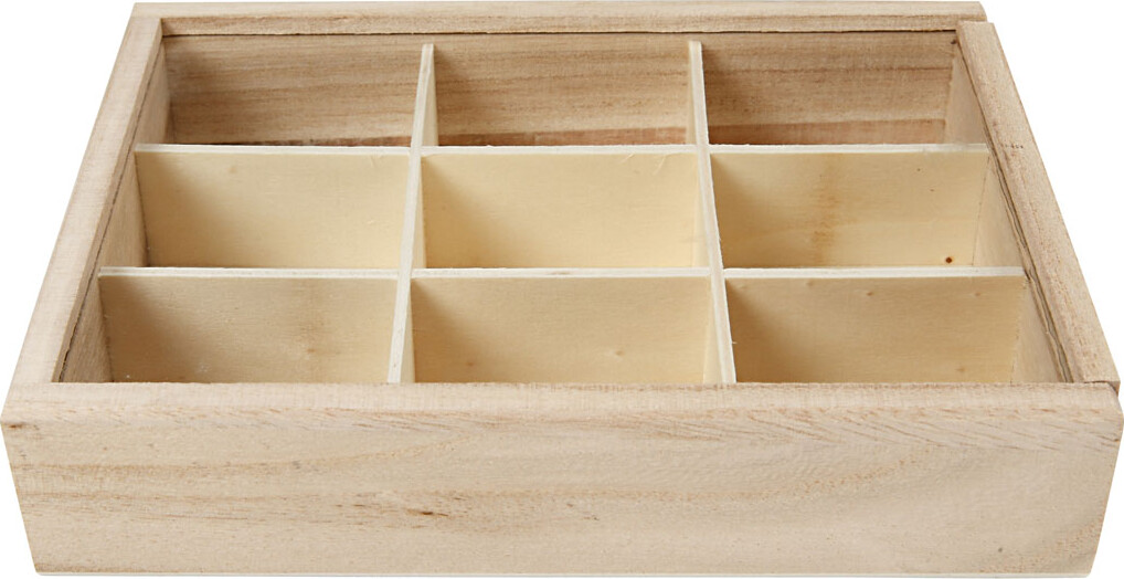 Æske Med Ruminddeling Og Skydelåg - D 3 5 Cm - Str 17X13 Cm - 1 Stk