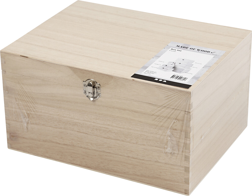 Æske-Sæt - H 5 7 9 11 13 15 Cm - L 8 11 8 15 8 20 24 27 7 Cm - B 5 8 8 8