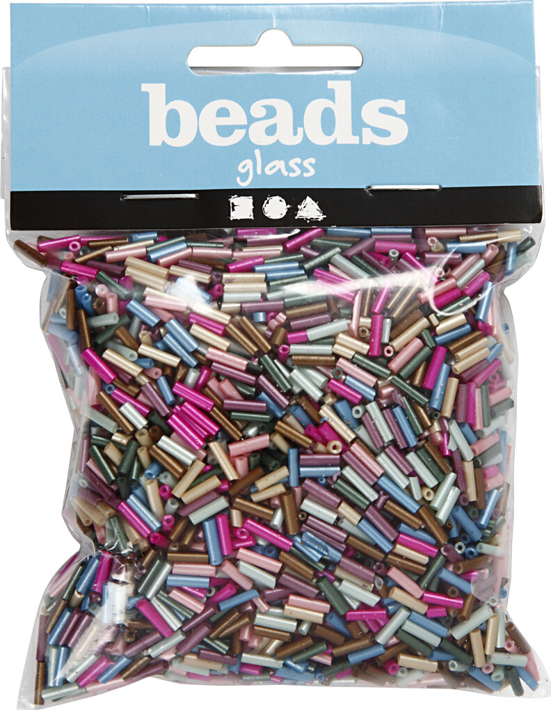 Glasperler - Aflange - Ø 1 5-2 Mm - Hulstr 1 Mm - Metallic - 130 Gr