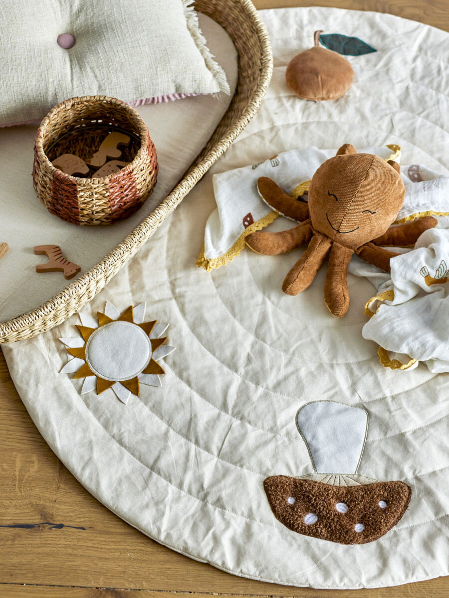 Bloomingville Mini - Agnes Legetæppe - Hvid - Bomuld - Ø 100 Cm