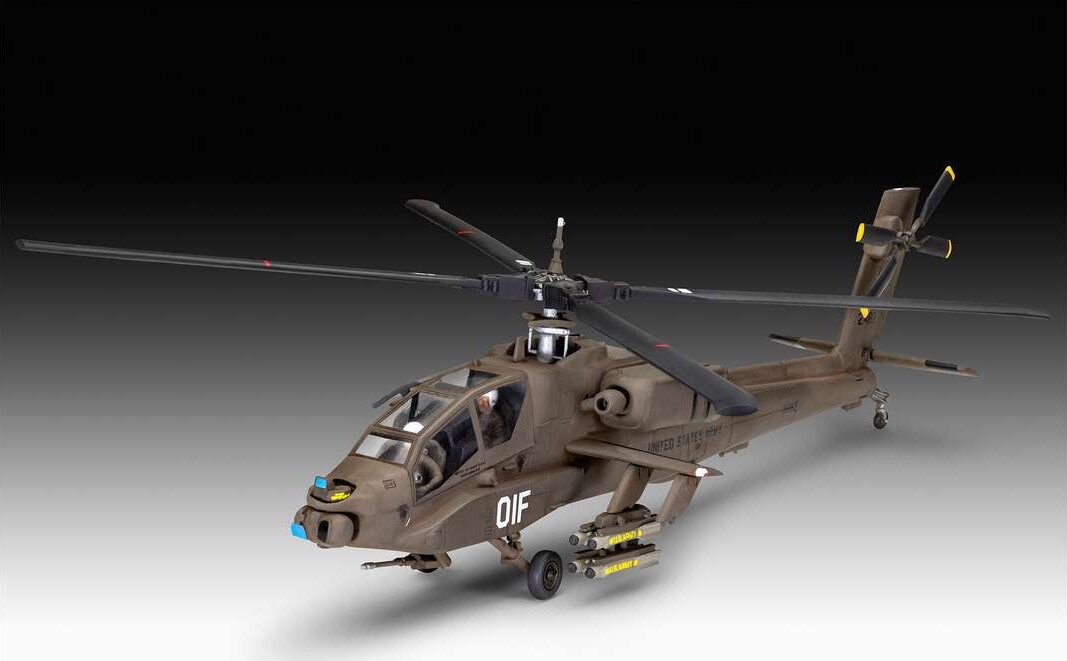 Revell - Ah-64A Apache Modelfly Byggesæt - 1 72 - Level 4 - 03824