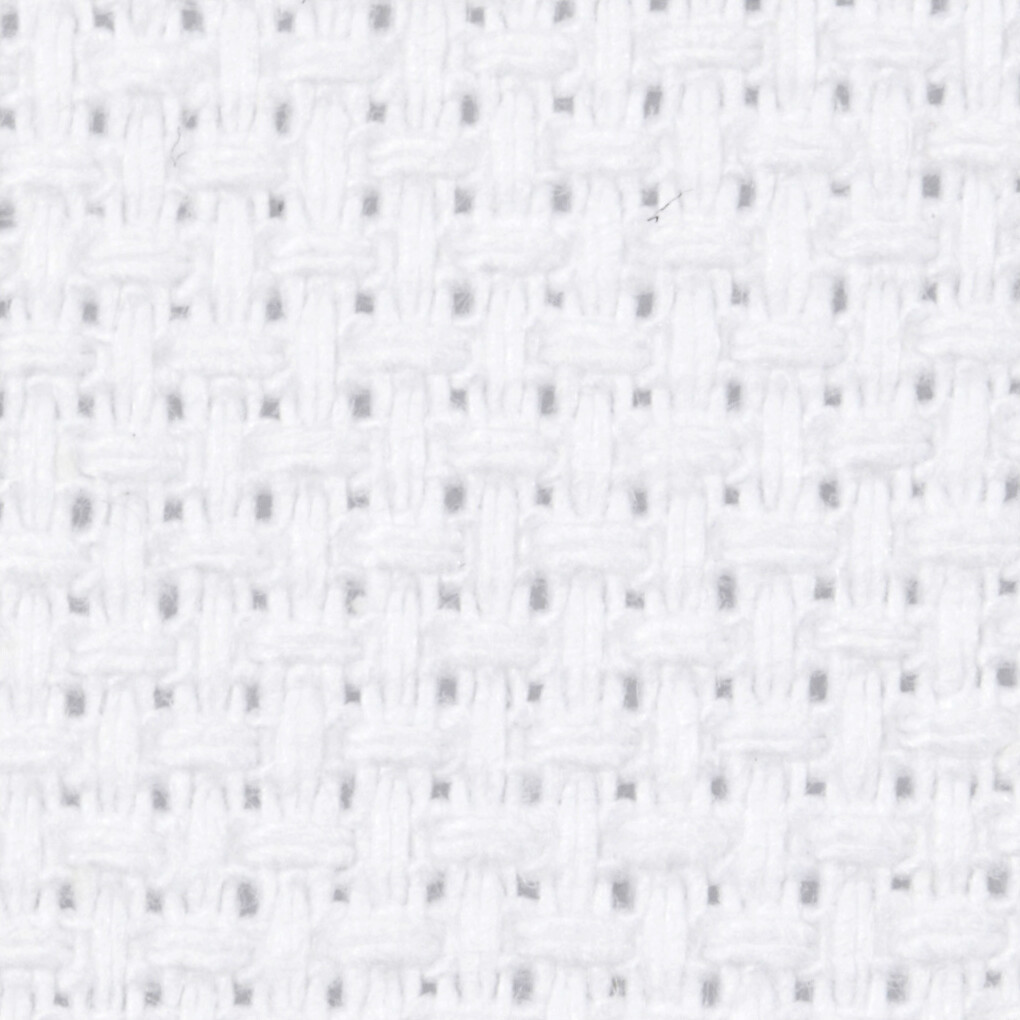 Aidastof - Str 50X50 Cm - 70 Tern Pr 10 Cm - Hvid - 1 Stk