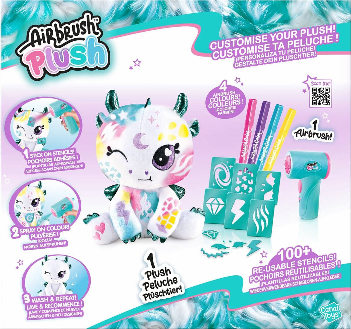 Airbrush Plush - Drage 20 Cm