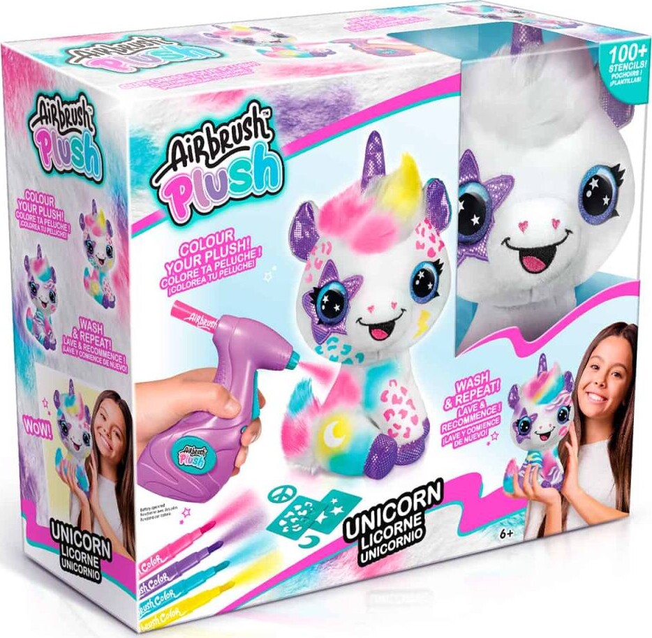Airbrush Plush - Unicorn - Enhjørning