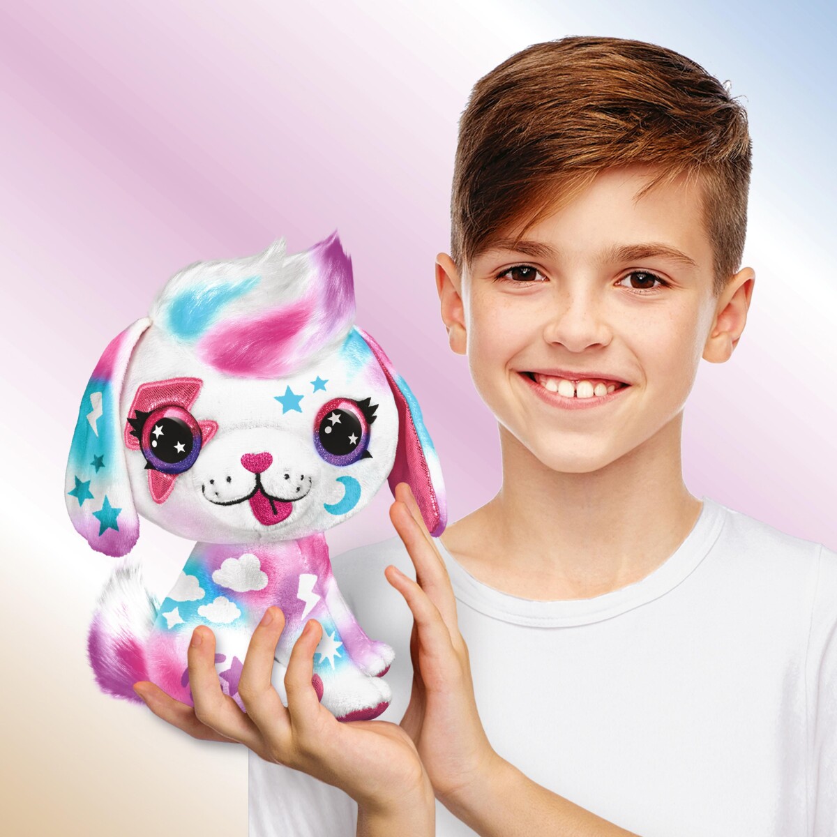 Airbrush Plush - Hunde Bamse - Med 4 Farver Og Skabeloner
