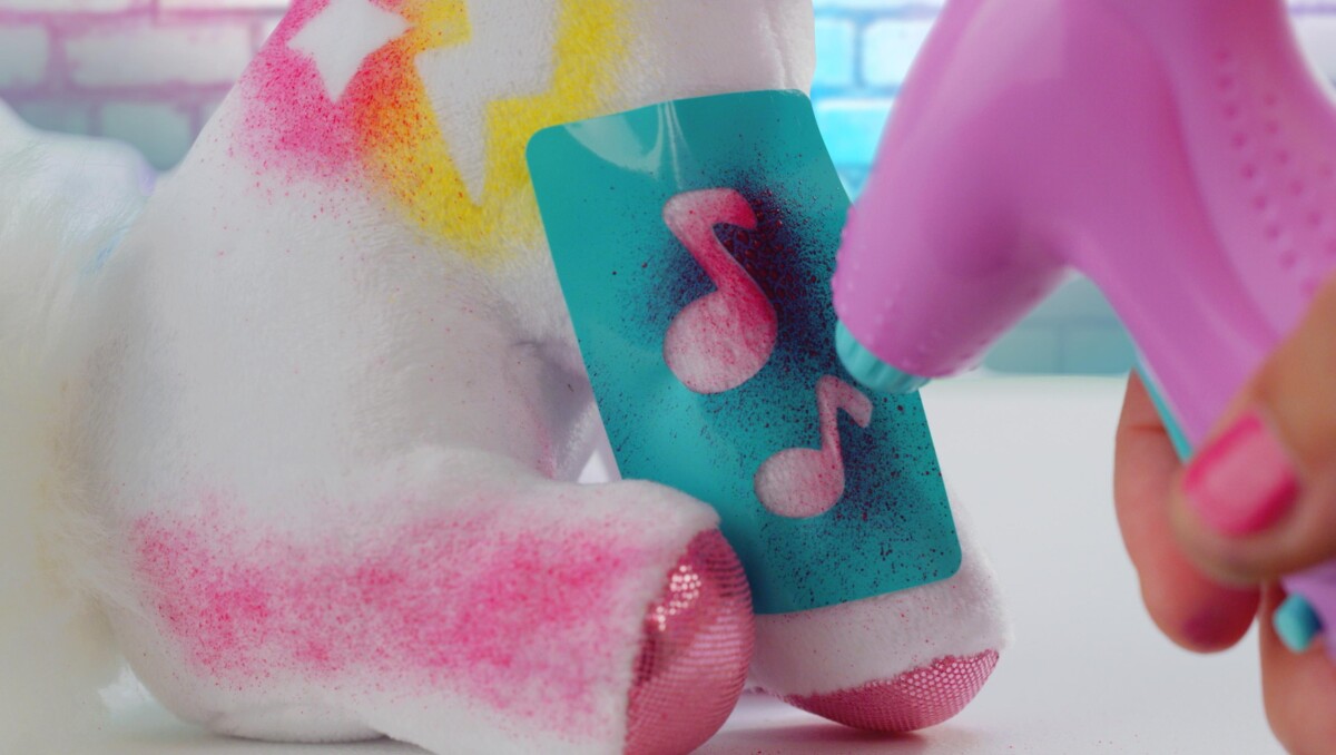 Airbrush Plush - Hunde Bamse - Med 4 Farver Og Skabeloner