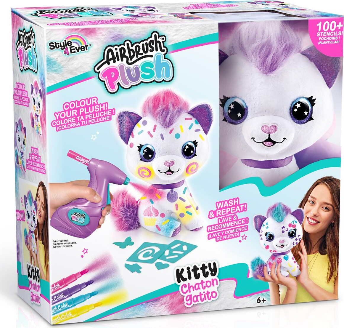 Airbrush Plush - Kat - Diy Bamse