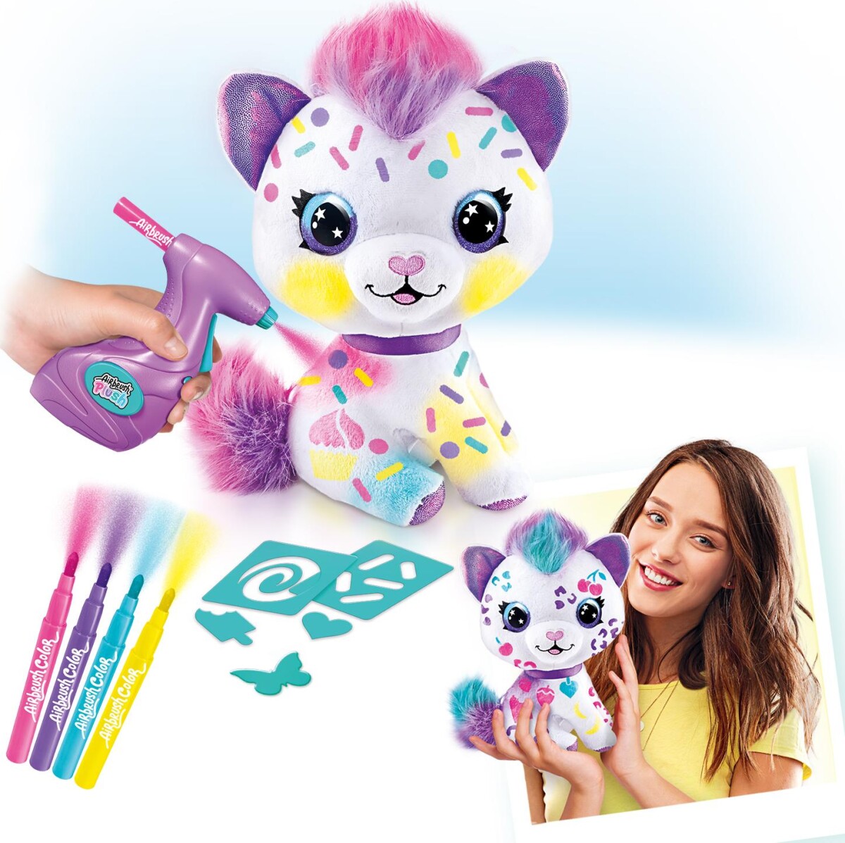 Airbrush Plush - Kat - Diy Bamse