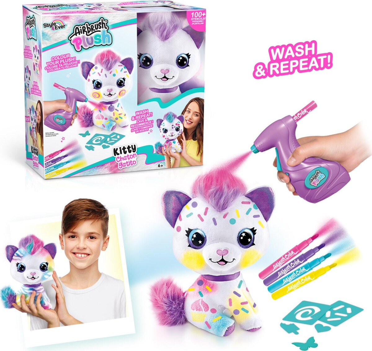 Airbrush Plush - Kat - Diy Bamse