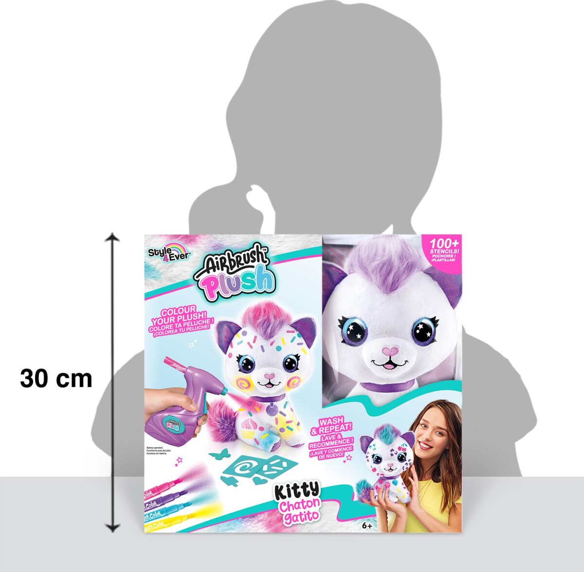 Airbrush Plush - Kat - Diy Bamse