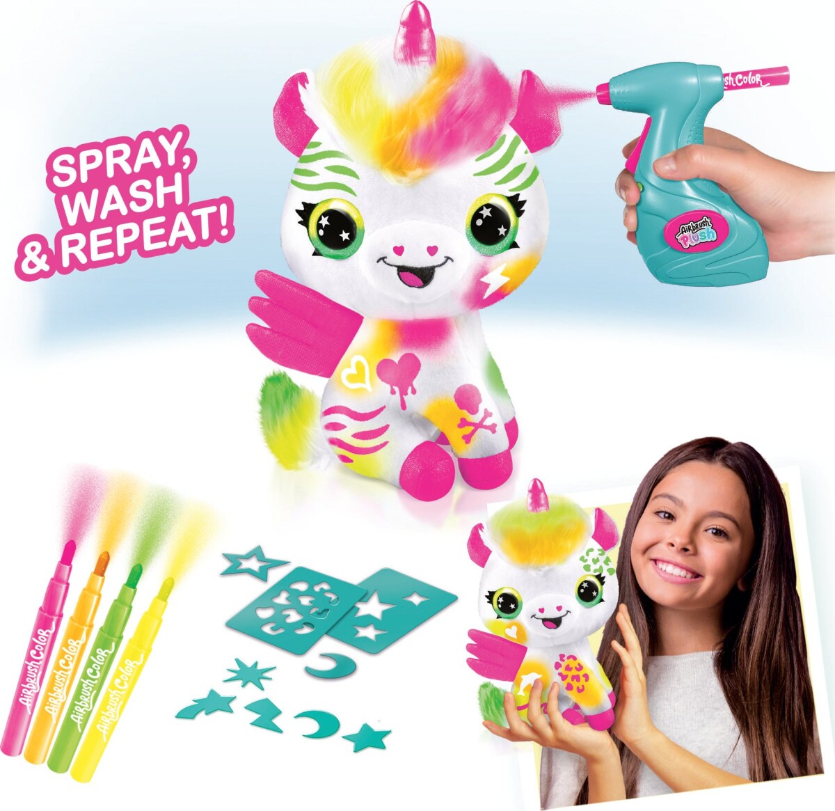 Airbrush Plush - Neon Enhjørning