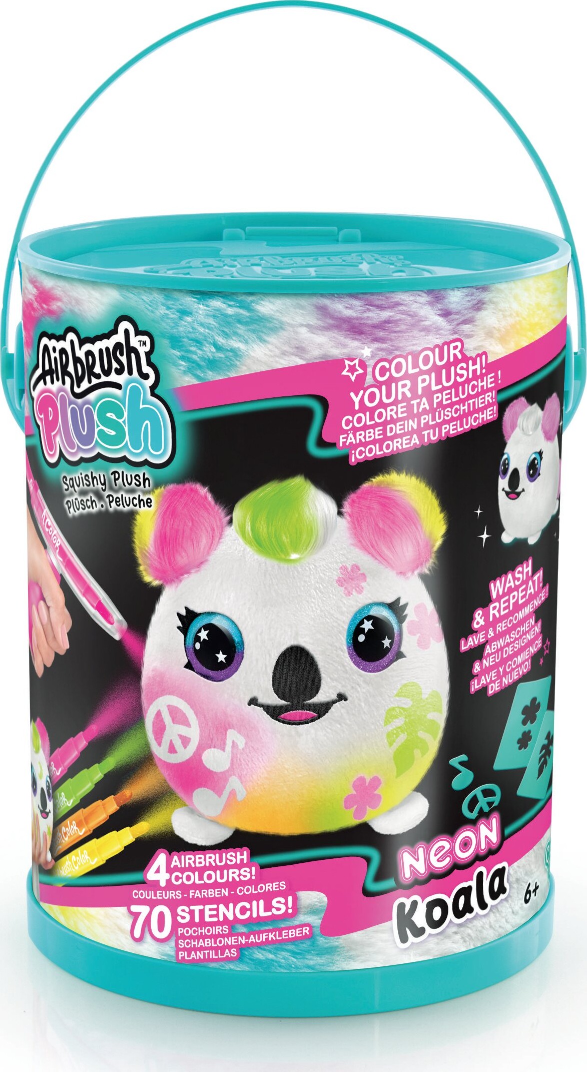 Airbrush Plush - Neon Squish-Venner Malebøtte