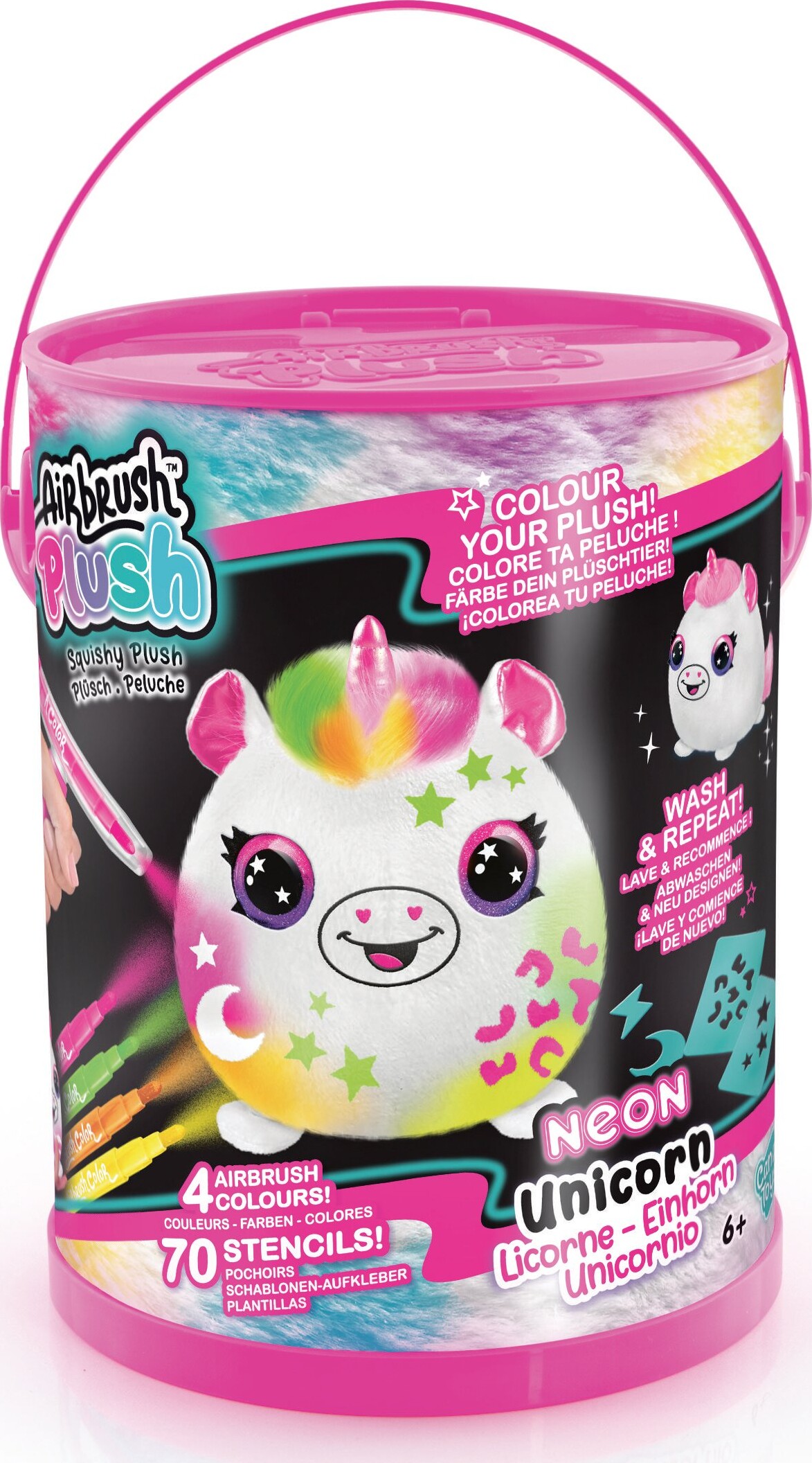 Airbrush Plush - Neon Squish-Venner Malebøtte