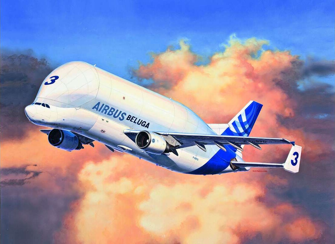 Revell - Airbus Beluga Fly Byggesæt - 1 144 - Level 4 - 03817
