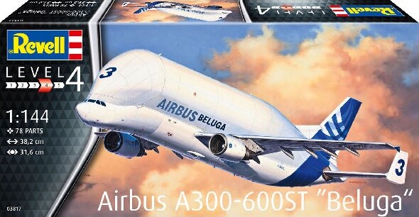 Revell - Airbus Beluga Fly Byggesæt - 1 144 - Level 4 - 03817