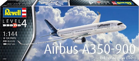 Revell - Airbus A350-900 Fly Byggesæt - 1 144 - Level 4 - 03881
