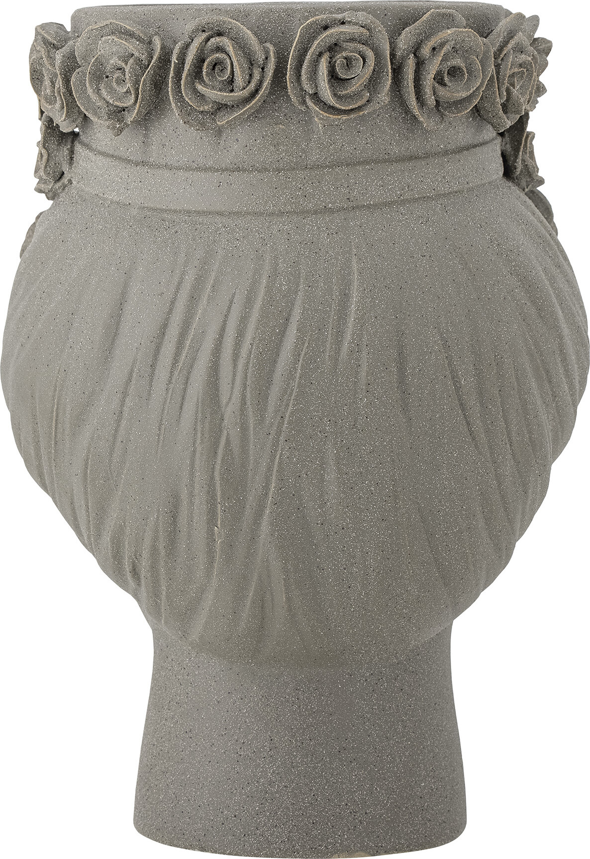 Bloomingville - Akira Vase - Grå - Stentøj - H 30 Cm