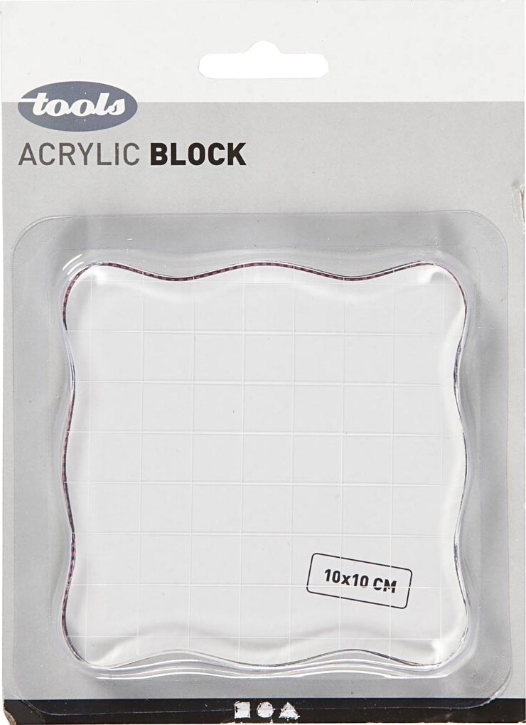 Akrylblok - Str 10X10 Cm - Tykkelse 1 Cm - 1 Stk