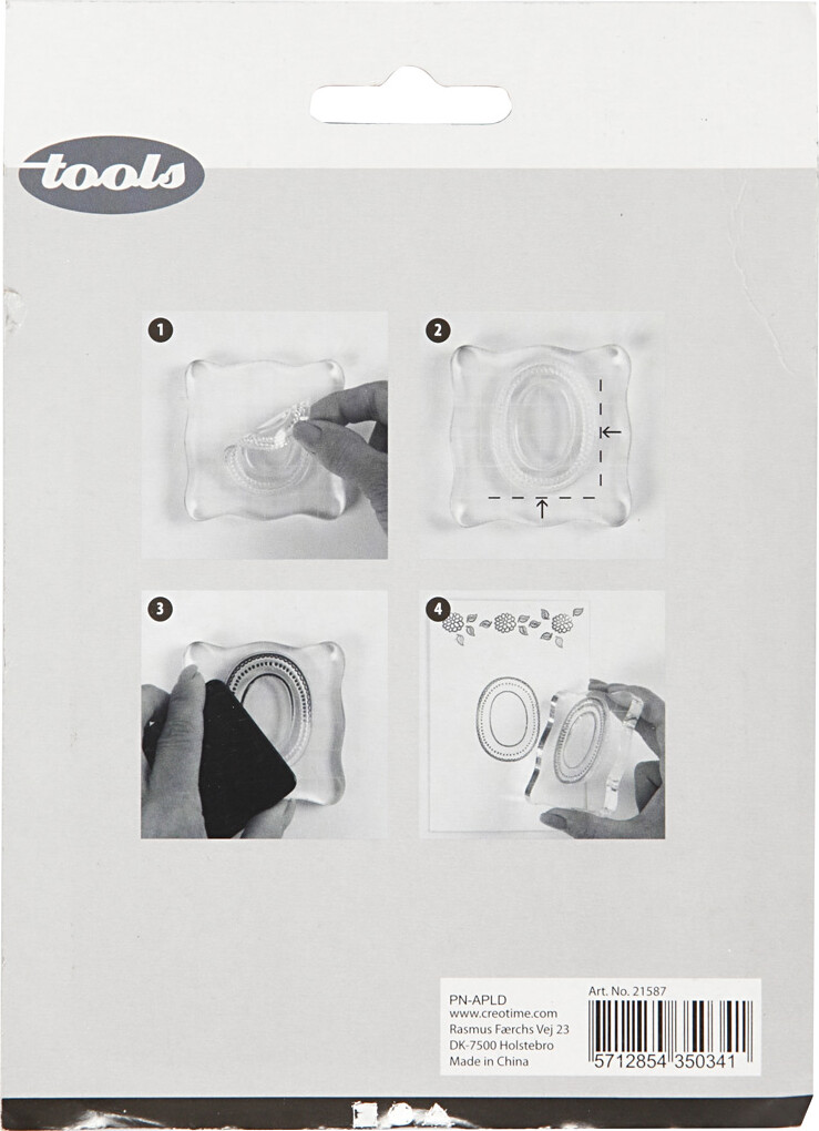 Akrylblok - Str 10X10 Cm - Tykkelse 1 Cm - 1 Stk