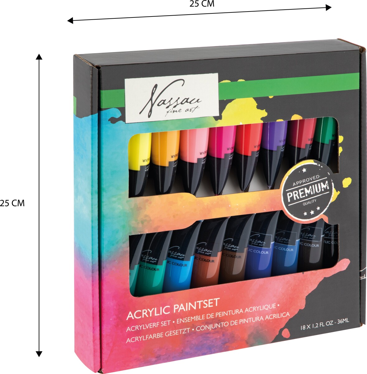 Akrylmaling Sæt - Nassau - 18X36 Ml