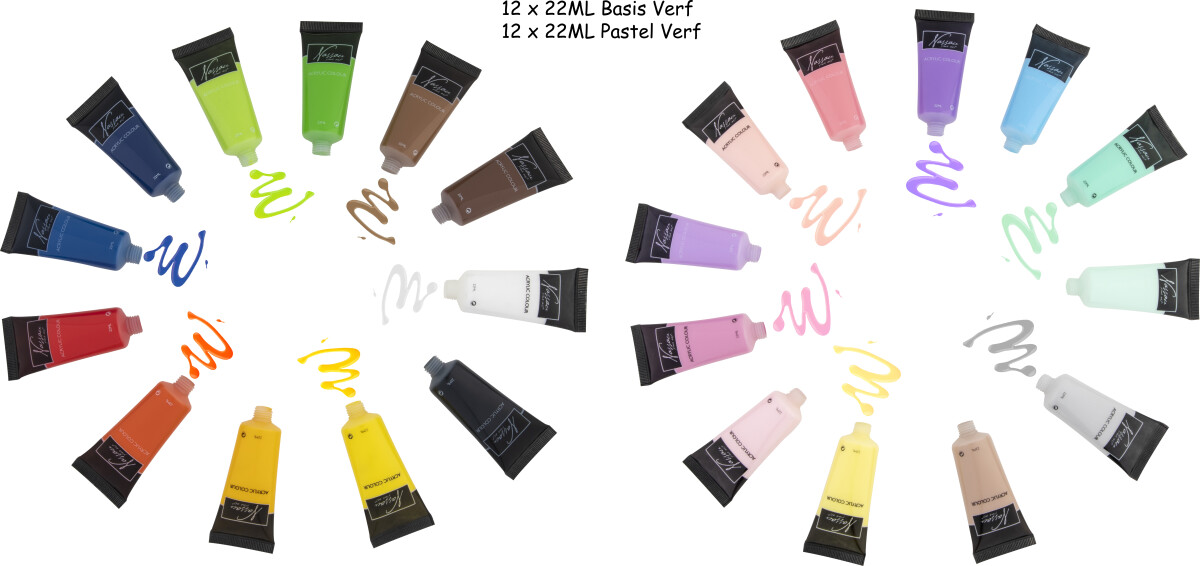 Akrylmaling Sæt - Nassau - 24X22 Ml