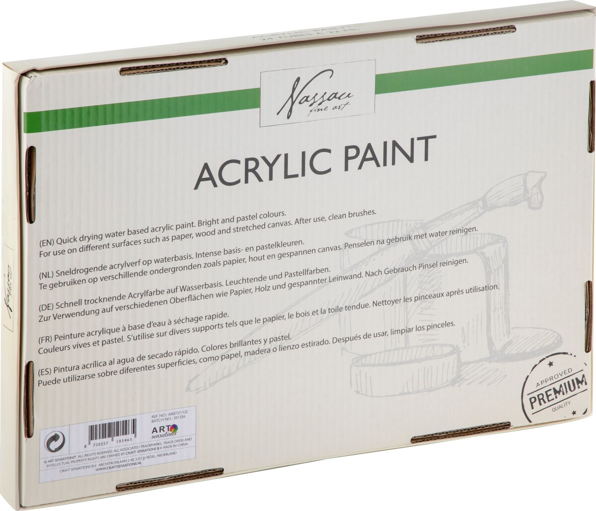 Akrylmaling Sæt - Nassau - 24X22 Ml