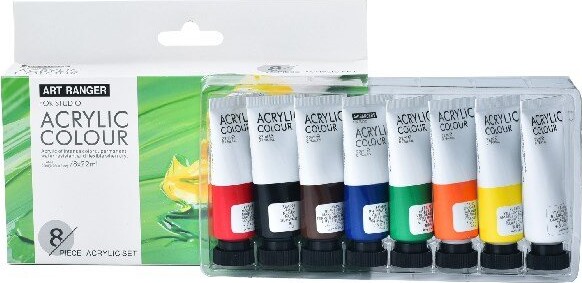 Akrylmaling Sæt - 8 Farver - Art Ranger