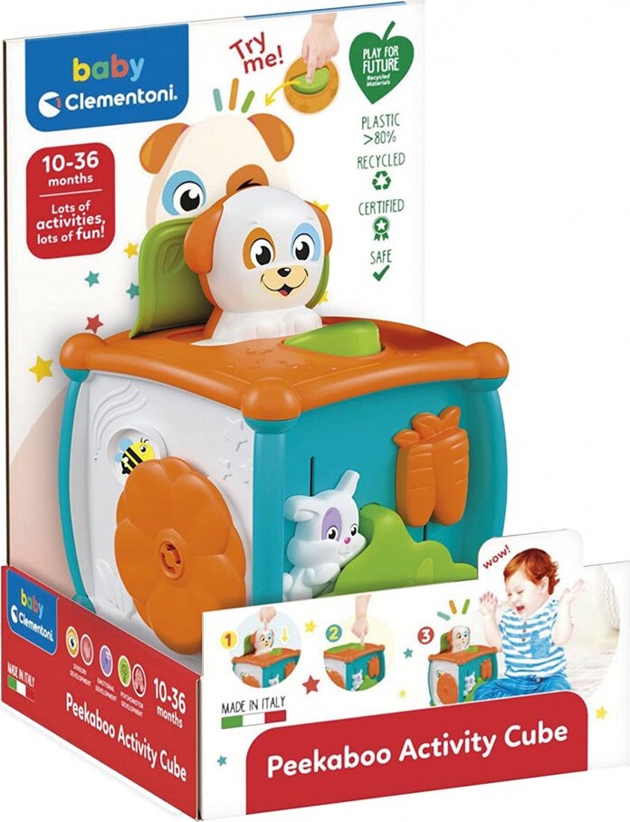 Clementoni - Peekaboo Aktivitetskube Med 5 Legeområder