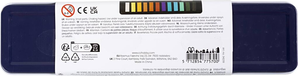 Akvarelfarve Sæt - 12 Metallicfarver - Colortime