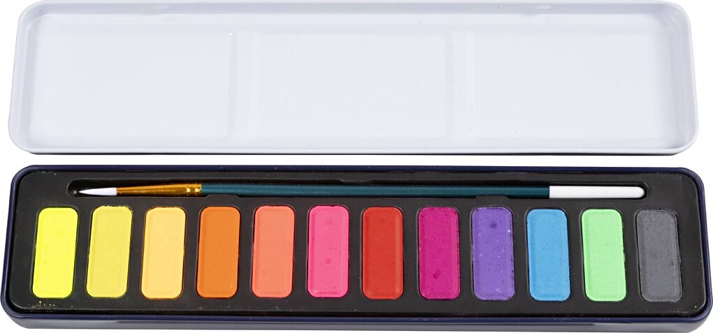 Akvarelfarve Sæt - 12 Pastelfarver - Colortime