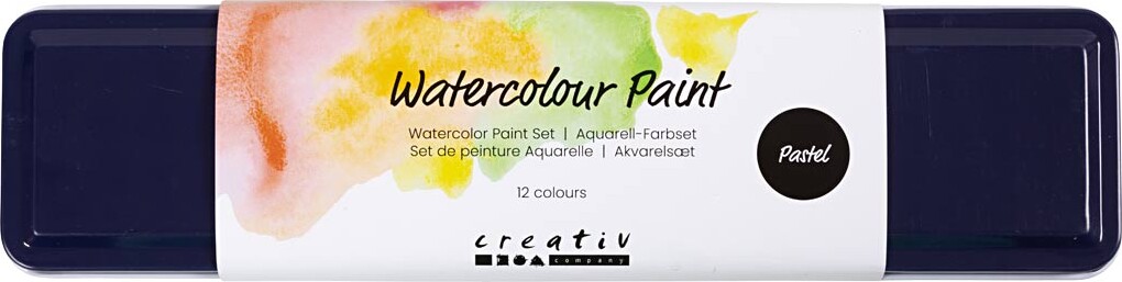 Akvarelfarve Sæt - 12 Pastelfarver - Colortime