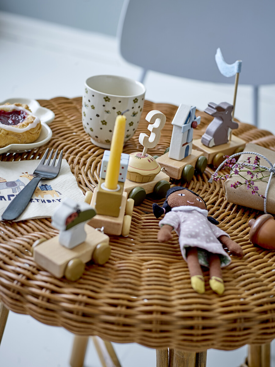 Bloomingville Mini - Fødselsdagstog I Træ - Alfi - Brun
