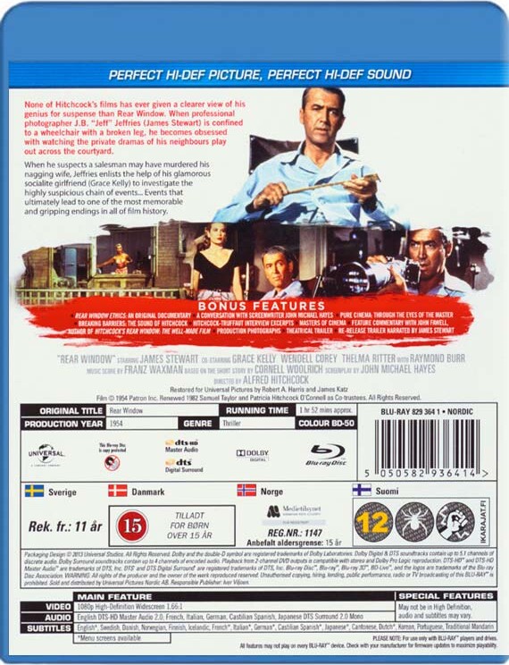 Skjulte Øjne Rear Window - Alfred Hitchcock