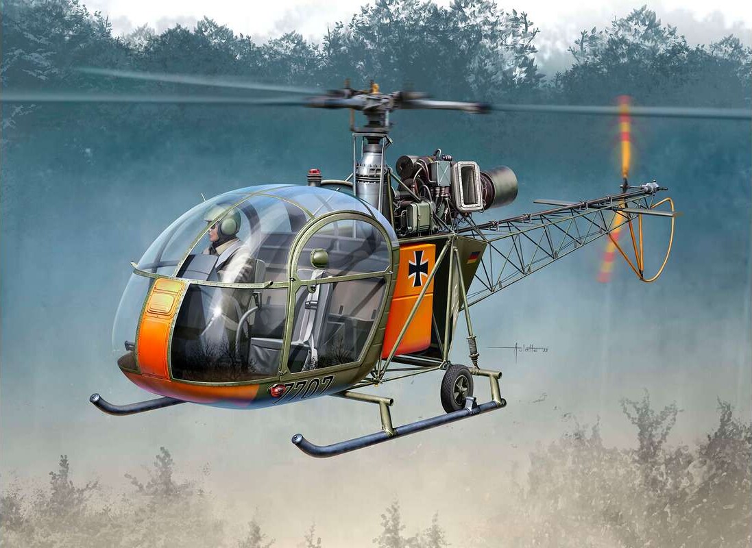 Revell - Alouette Ii Model Helikopter - 1 32 - Level 4 - 03804