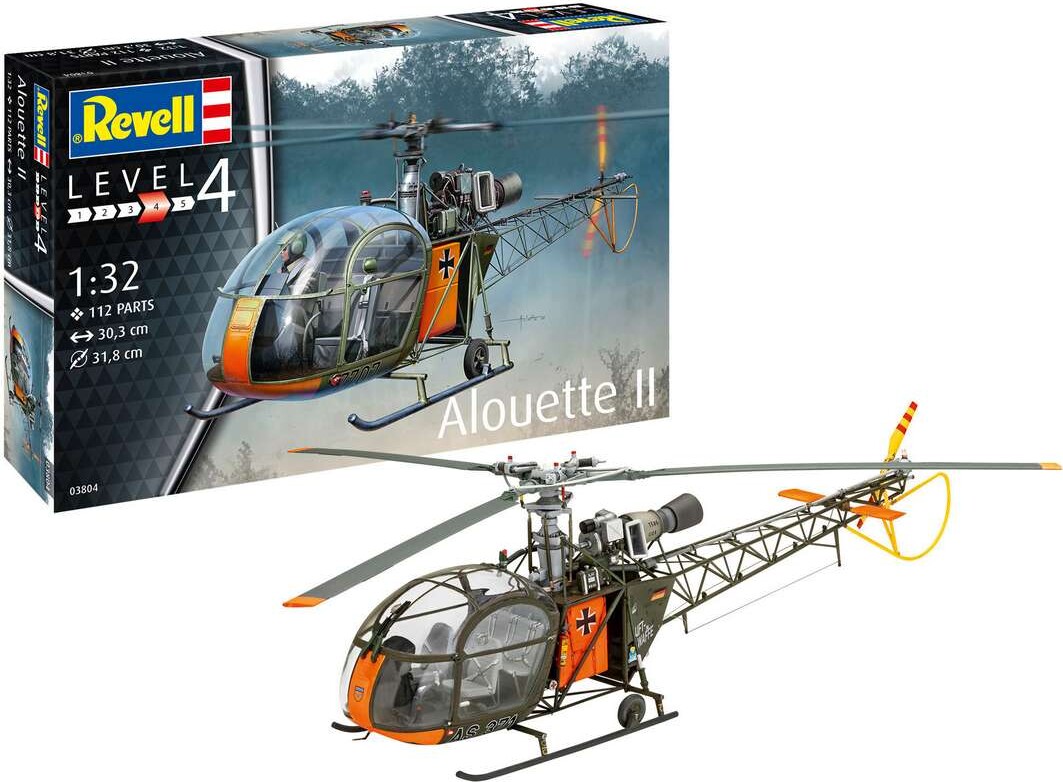 Revell - Alouette Ii Model Helikopter - 1 32 - Level 4 - 03804