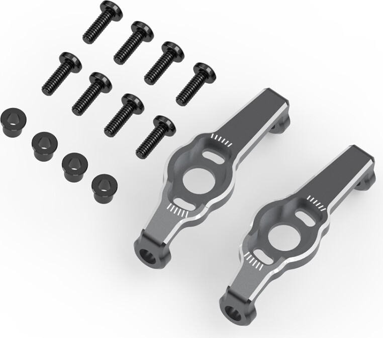 Aluminum Portal C-Hub Set Gunmetal - Hp161159 - Hpi Racing