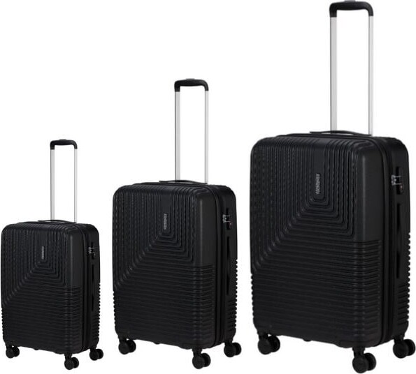 American Tourister - Niteline Suitcases - 3 Pcs - Midnight Black