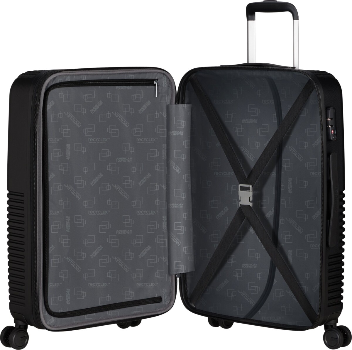 American Tourister - Niteline Suitcases - 3 Pcs - Midnight Black