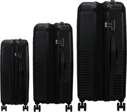 American Tourister - Niteline Suitcases - 3 Pcs - Midnight Black
