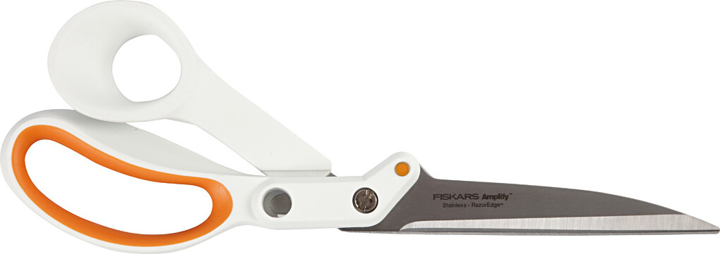 Fiskars Schaar met antikleeflaag, lengte: 21 cm, roestvrij staal/kunststof, wit, 1003924