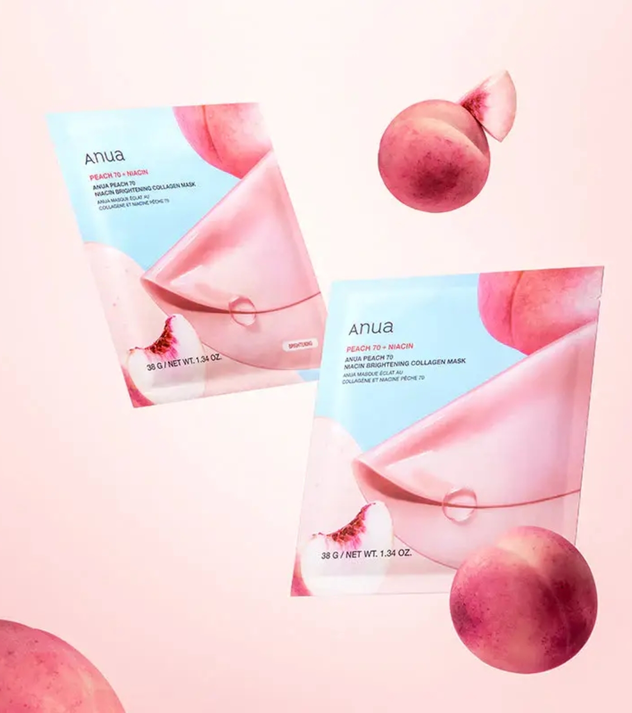 Anua - Brightening Collagen Mask - Peach 70 Niacin