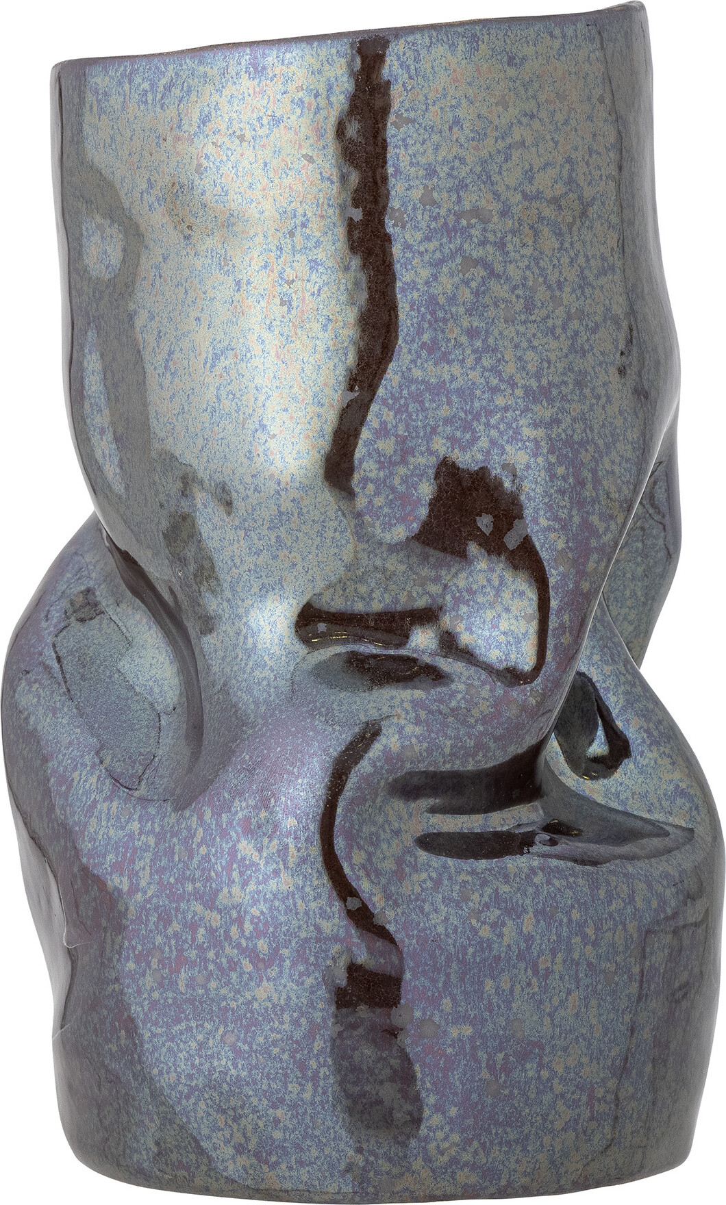 Bloomingville - Apio Vase - Sort - Stentøj - H 22 5 Cm