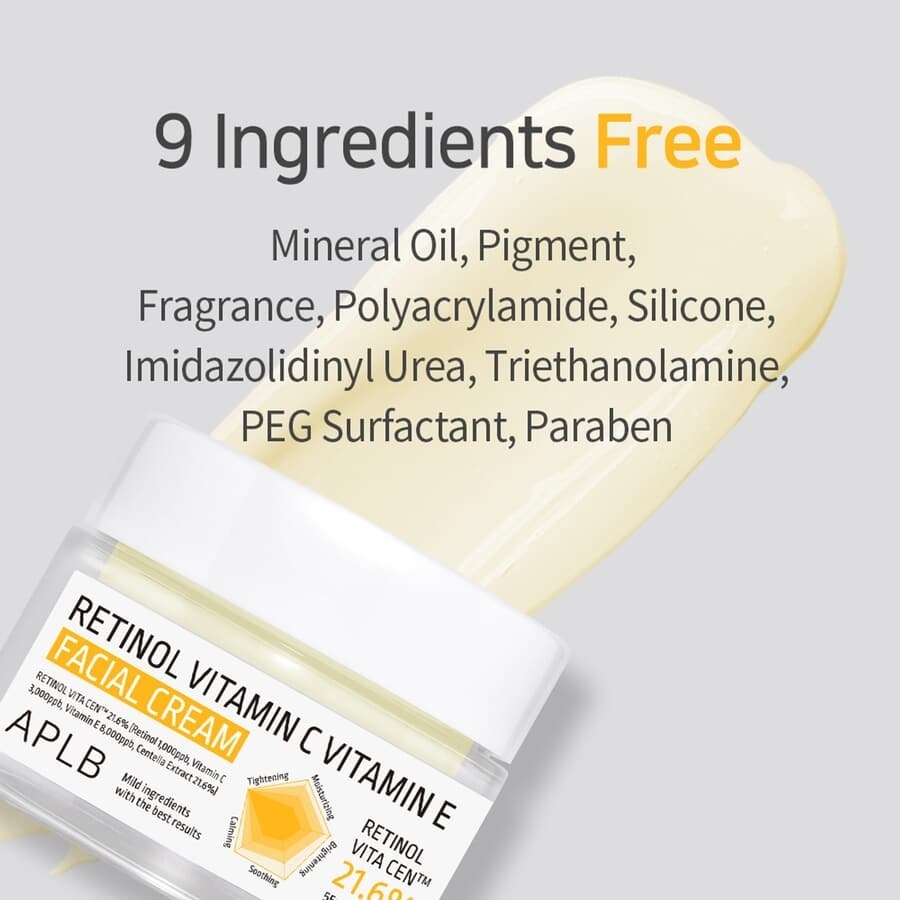 Aplb - Retinol Vitamin C Vitamin E Facial Cream - 55 Ml
